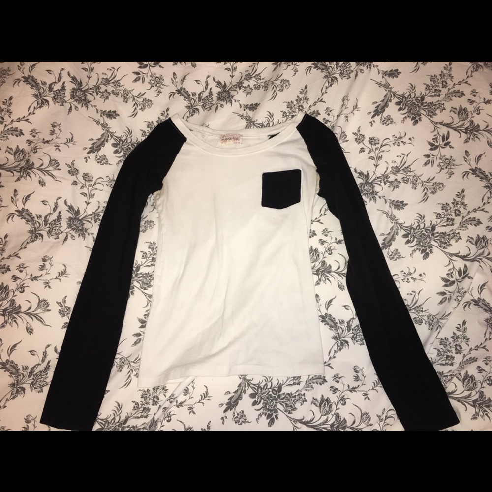 Black and White Long Sleeve Shirt